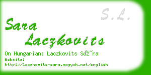 sara laczkovits business card